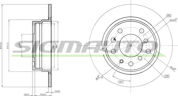 SIGMAUTO DBA165V - Тормозной диск unicars.by