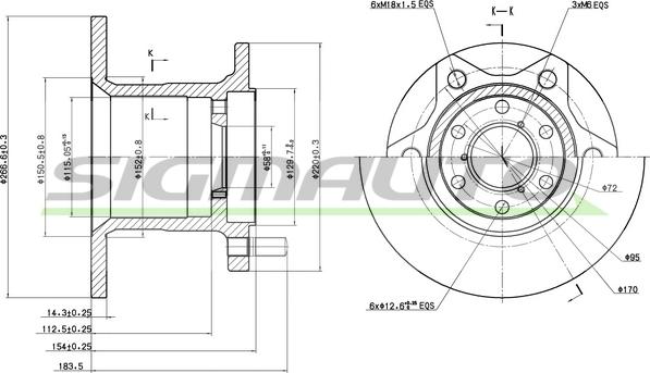 SIGMAUTO DBA254S - Тормозной диск unicars.by