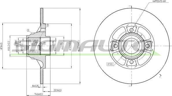 SIGMAUTO DBB984S - Тормозной диск unicars.by