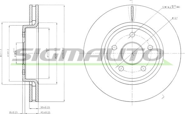 SIGMAUTO DBB593V - Тормозной диск unicars.by