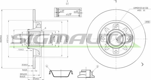 SIGMAUTO DBB561S - Тормозной диск unicars.by