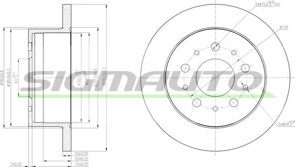 SIGMAUTO DBB653S - Тормозной диск unicars.by