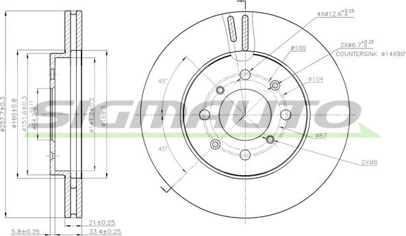 SIGMAUTO DBB610V - Тормозной диск unicars.by