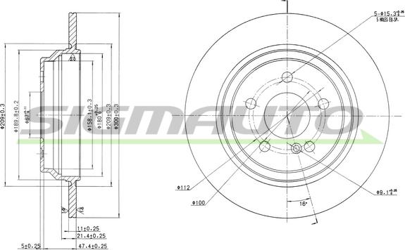 SIGMAUTO DBB675S - Тормозной диск unicars.by