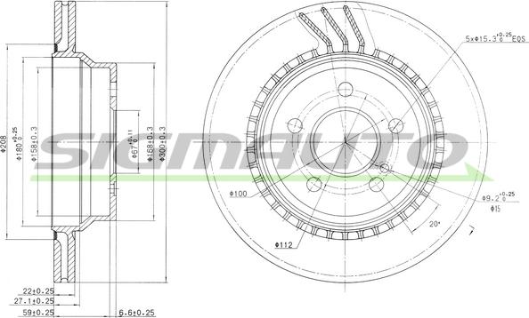 SIGMAUTO DBB672V - Тормозной диск unicars.by