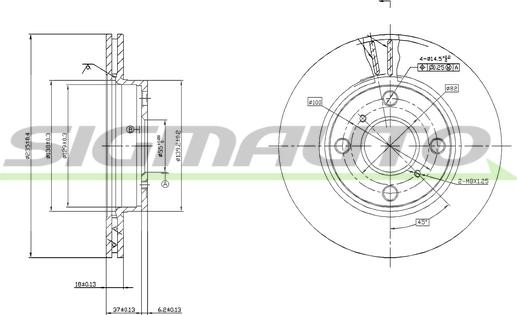 SIGMAUTO DBB084V - Тормозной диск unicars.by