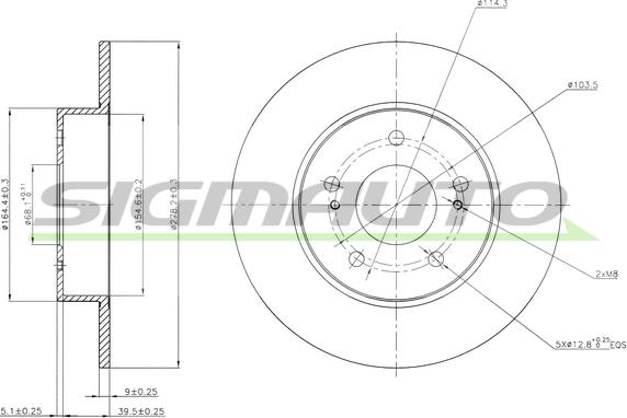 SIGMAUTO DBB110S - Тормозной диск unicars.by