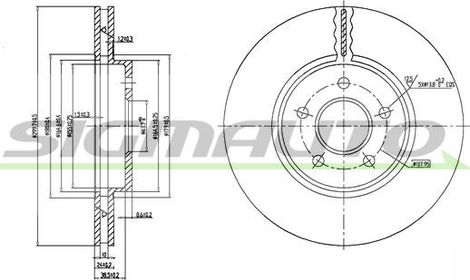 SIGMAUTO DBB125V - Тормозной диск unicars.by