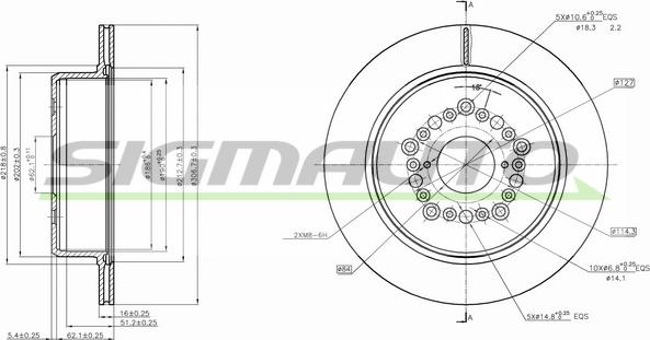 SIGMAUTO DBB375V - Тормозной диск unicars.by