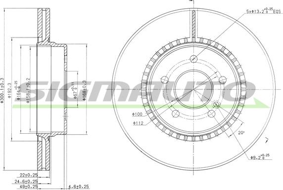 SIGMAUTO DBB764V - Тормозной диск unicars.by