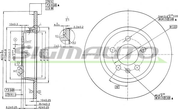 SIGMAUTO DBC691S - Тормозной диск unicars.by