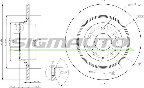 SIGMAUTO DBC609S - Тормозной диск unicars.by