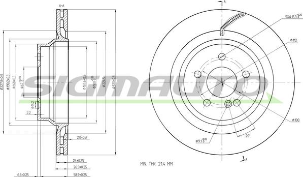 SIGMAUTO DBC611V - Тормозной диск unicars.by