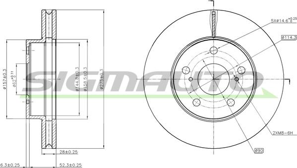 SIGMAUTO DBC634V - Тормозной диск unicars.by