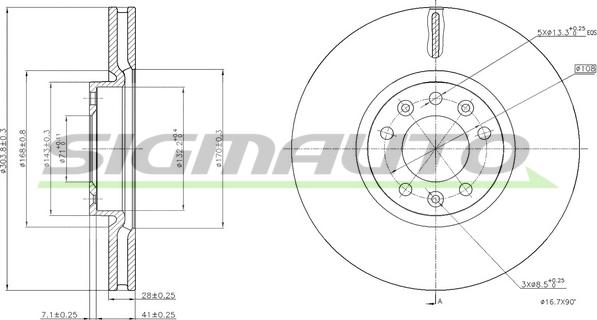 SIGMAUTO DBC156V - Тормозной диск unicars.by