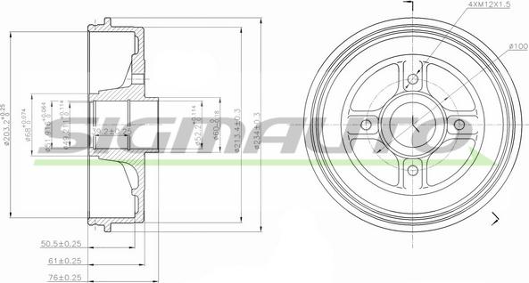 SIGMAUTO DR5396 - Тормозной барабан unicars.by