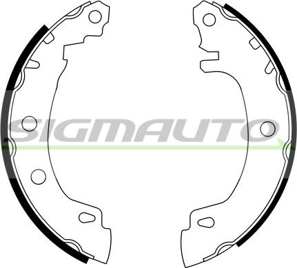 SIGMAUTO SFA405 - Комплект тормозных колодок, барабанные unicars.by