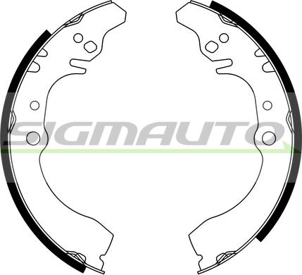 SIGMAUTO SFA682 - Комплект тормозных колодок, барабанные unicars.by