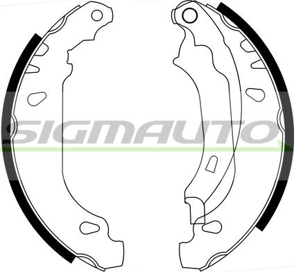 SIGMAUTO SFA386 - Комплект тормозных колодок, барабанные unicars.by