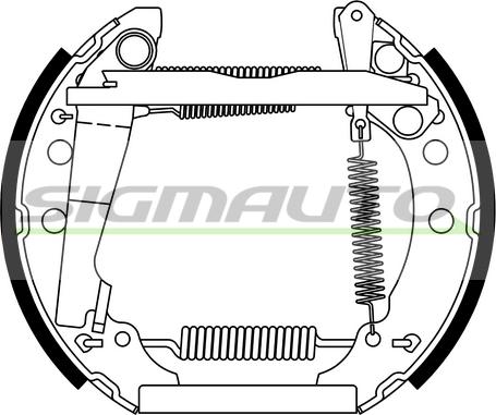 SIGMAUTO SGA000 - Комплект тормозных колодок, барабанные unicars.by