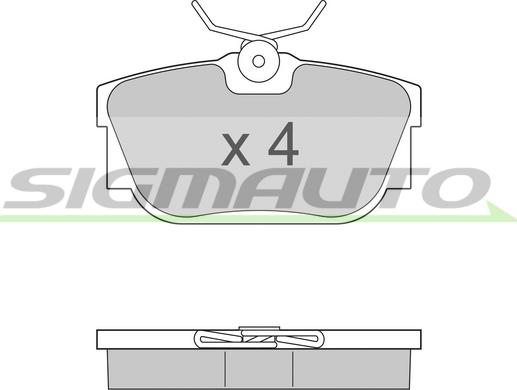 SIGMAUTO SPA958 - Тормозные колодки, дисковые, комплект unicars.by