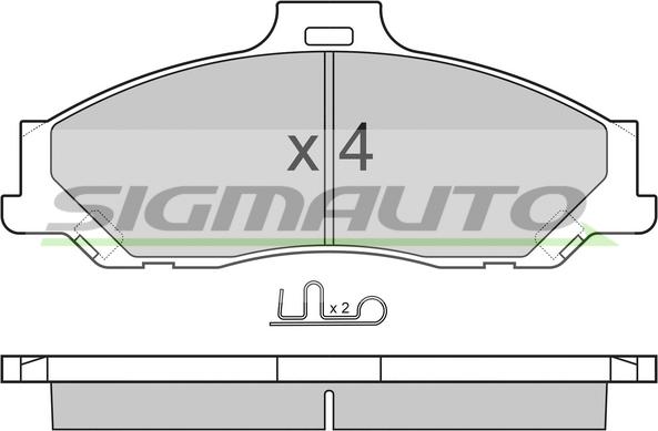 SIGMAUTO SPA905 - Тормозные колодки, дисковые, комплект unicars.by