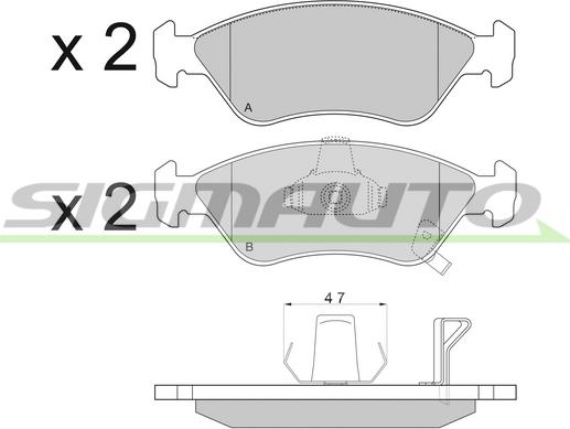 SIGMAUTO SPA910 - Тормозные колодки, дисковые, комплект unicars.by