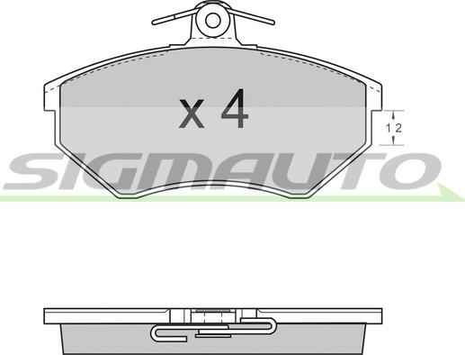 SIGMAUTO SPA531 - Тормозные колодки, дисковые, комплект unicars.by