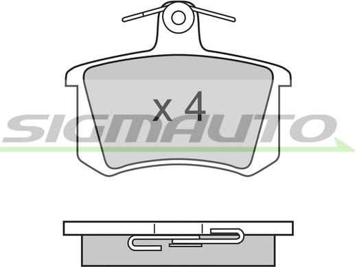 SIGMAUTO SPA612 - Тормозные колодки, дисковые, комплект unicars.by