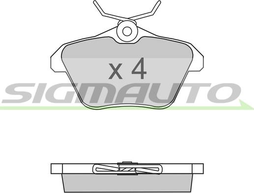 SIGMAUTO SPA680 - Тормозные колодки, дисковые, комплект unicars.by