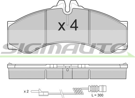 SIGMAUTO SPA681 - Тормозные колодки, дисковые, комплект unicars.by