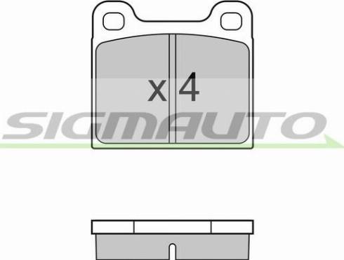 SIGMAUTO SPA096 - Тормозные колодки, дисковые, комплект unicars.by