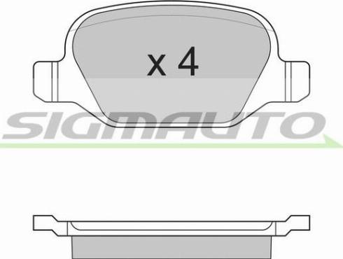 SIGMAUTO SPA891 - Тормозные колодки, дисковые, комплект unicars.by