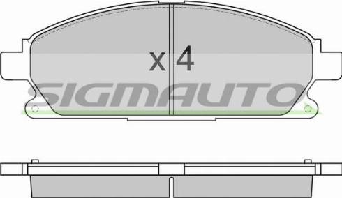 SIGMAUTO SPA857 - Тормозные колодки, дисковые, комплект unicars.by