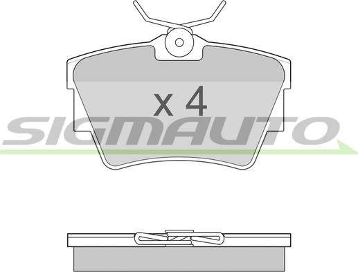 SIGMAUTO SPA866 - Тормозные колодки, дисковые, комплект unicars.by