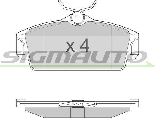 SIGMAUTO SPA862 - Тормозные колодки, дисковые, комплект unicars.by