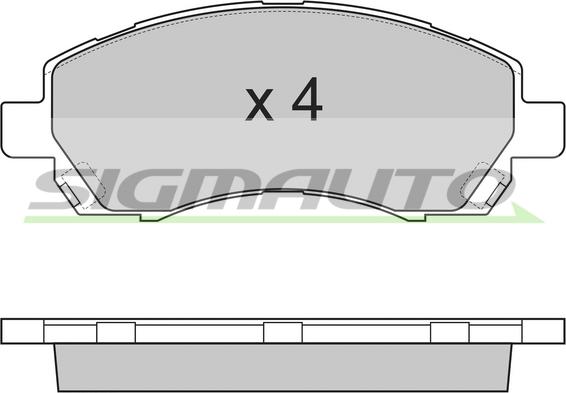 SIGMAUTO SPA820 - Тормозные колодки, дисковые, комплект unicars.by