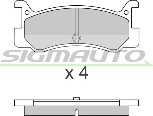 SIGMAUTO SPA328 - Тормозные колодки, дисковые, комплект unicars.by