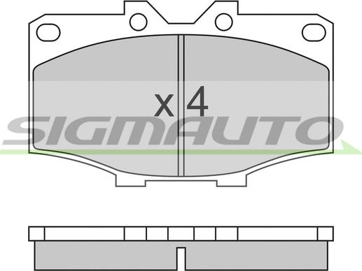 SIGMAUTO SPA242 - Тормозные колодки, дисковые, комплект unicars.by