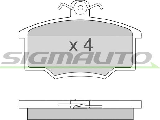 SIGMAUTO SPA281 - Тормозные колодки, дисковые, комплект unicars.by