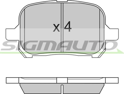 SIGMAUTO SPA761 - Тормозные колодки, дисковые, комплект unicars.by
