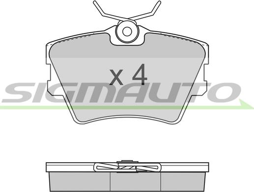 SIGMAUTO SPA724 - Тормозные колодки, дисковые, комплект unicars.by