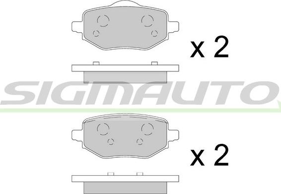 SIGMAUTO SPB912 - Тормозные колодки, дисковые, комплект unicars.by