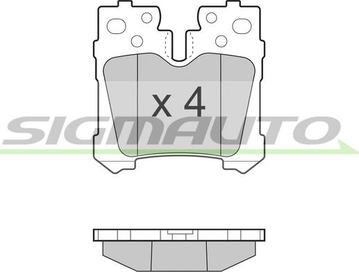 SIGMAUTO SPB463 - Тормозные колодки, дисковые, комплект unicars.by