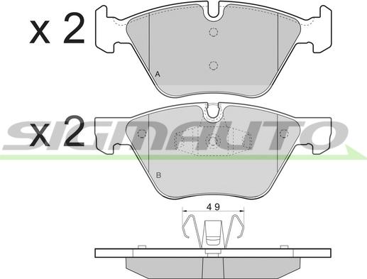 SIGMAUTO SPB479 - Тормозные колодки, дисковые, комплект unicars.by