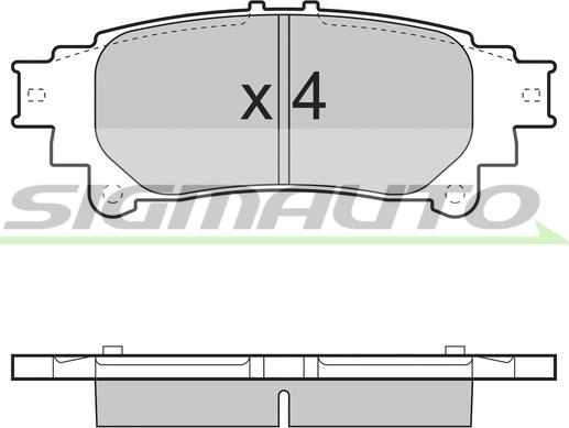 SIGMAUTO SPB534 - Тормозные колодки, дисковые, комплект unicars.by