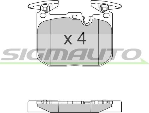 SIGMAUTO SPB522 - Тормозные колодки, дисковые, комплект unicars.by