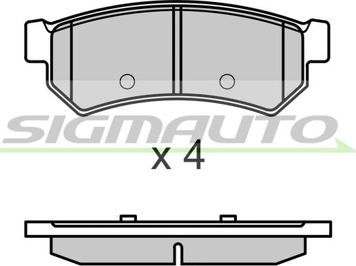 SIGMAUTO SPB695 - Тормозные колодки, дисковые, комплект unicars.by