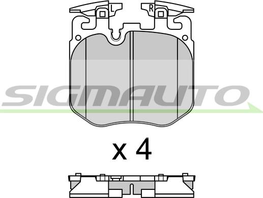 SIGMAUTO SPB692 - Тормозные колодки, дисковые, комплект unicars.by