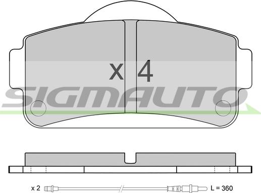 SIGMAUTO SPB663 - Тормозные колодки, дисковые, комплект unicars.by